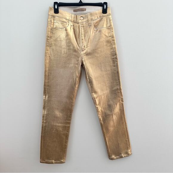 Joes Jeans Luna High Rise Cigarette Ankle Gold Jeans 27 - Picture 1 of 8